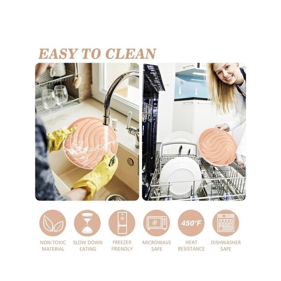 Silicone Slow Feeding Dog Bowl Slows Down Eating with Strong Suction Cups. NEW!! - Picture 4 of 7